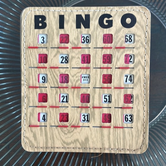 Bundle of 10 vintage Bingo cards faux wood board game cards boards 60s - Picture 5 of 13